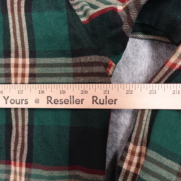 Ralph Lauren Jacket Womens Large Flannel Plaid Full Zip Hooded Hoodie Shacket - Picture 8 of 10